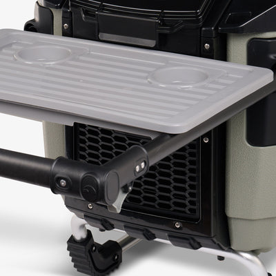 Tray View | Trailmate Journey 70 Qt Cooler::Olive/Black::Telescoping, double-trigger handle
